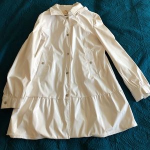 Guess white patent trench coat